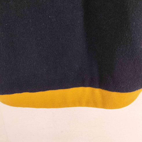 ザサカキ the Sakaki LEATHER STADIUM JUMPER Navy × Mustard メンズ JPN:L