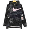 ナイキ NIKE 総柄 裏起毛 スウッシュプリント サイドスリット プルオーバー パーカー メンズ import:M