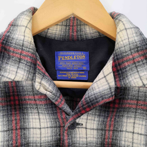 ペンドルトン PENDLETON 00S タータンチェック ウール オープンカラーシャツ メンズ JPN:M