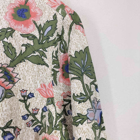 フェイデッドグローリー FADED GLORY ボタニカル柄 ノーカラージャケット レディース L