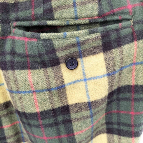 イッセイミヤケメン ISSEY MIYAKE MEN 80S ウールナイロンチェックテーパードパンツ メンズ JPN:L