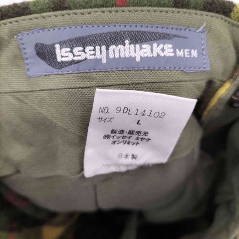 イッセイミヤケメン ISSEY MIYAKE MEN 80S ウールナイロンチェックテーパードパンツ メンズ JPN:L