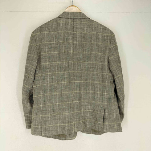 E.THOMAS チェック柄シルクリネンテーラードジャケット メンズ 160
