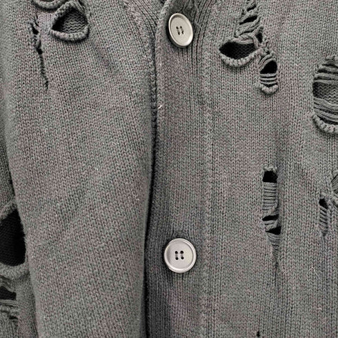 ザラ ZARA ダメージ加工 ニット カーディガン メンズ S-M