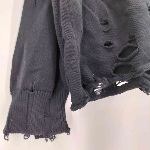 ザラ ZARA ダメージ加工 ニット カーディガン メンズ S-M