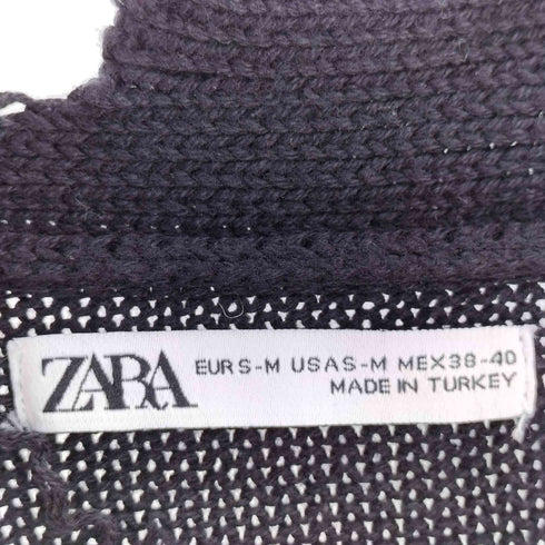 ザラ ZARA ダメージ加工 ニット カーディガン メンズ S-M