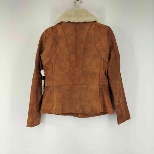 バナナリパブリック BANANA REPUBLIC 襟ボア ラムレザージャケット レディース JPN:M