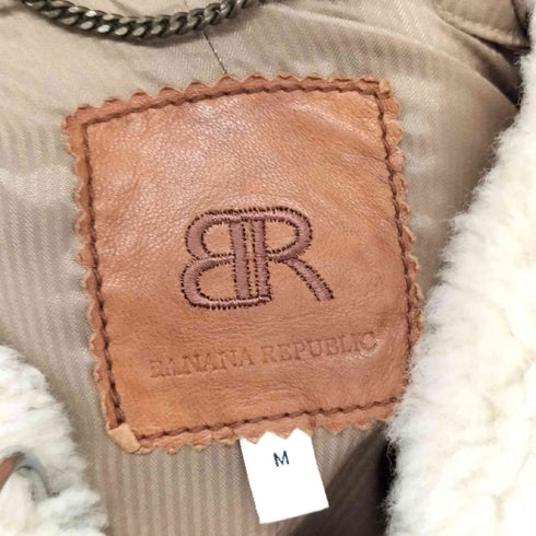 バナナリパブリック BANANA REPUBLIC 襟ボア ラムレザージャケット レディース JPN:M