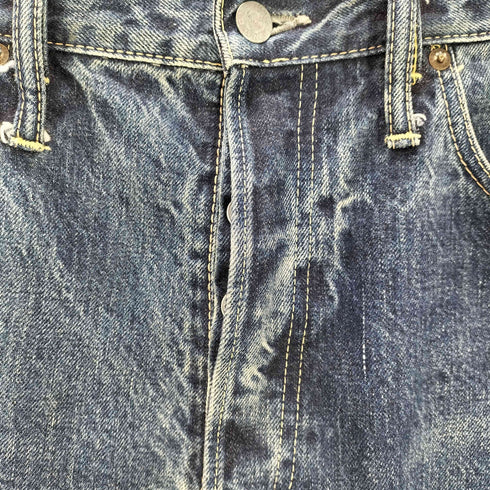CORE FIGHTER 日本製 バックポケット刺しゅう ストレートデニムパンツ 赤耳 メンズ 34