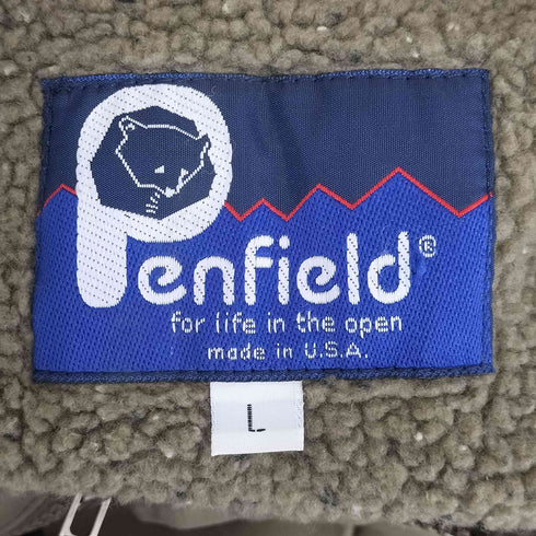 ペンフィールド Penfield USA製 裏地ボア ハーフジップナイロンプルオーバー ドローコード メンズ JPN:L