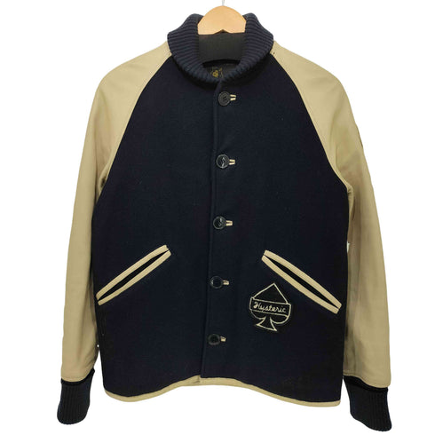 ヒステリックグラマー HYSTERIC GLAMOUR ワッペン付袖レザースタジャン メンズ JPN:S