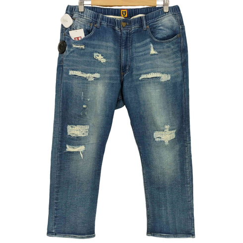 ヒューマンメイド HUMAN MADE PW RELAX DENIM PANTS リラックスデニム ダメージ&リペア 加工 デニムスウェット メンズ JPN:XL