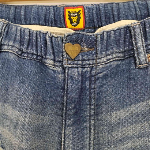 ヒューマンメイド HUMAN MADE PW RELAX DENIM PANTS リラックスデニム ダメージ&リペア 加工 デニムスウェット メンズ JPN:XL