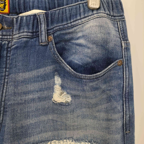 ヒューマンメイド HUMAN MADE PW RELAX DENIM PANTS リラックスデニム ダメージ&リペア 加工 デニムスウェット メンズ JPN:XL