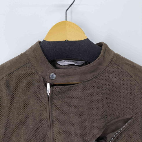 ザラマン ZARA MAN スエードライクメッシュシングルライダースジャケット メンズ JPN:44