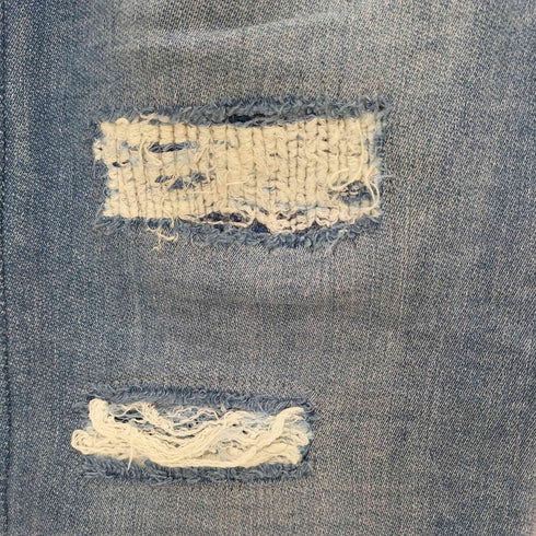 ヒューマンメイド HUMAN MADE RELAX DENIM PANTS リラックスデニム ダメージ&リペア 加工 デニムスウェット メンズ JPN:XL