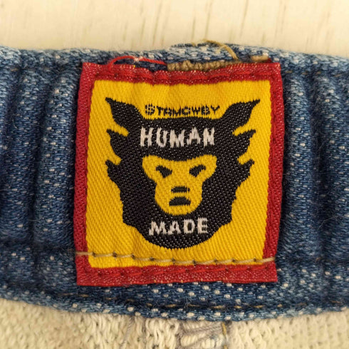 ヒューマンメイド HUMAN MADE RELAX DENIM PANTS リラックスデニム ダメージ&リペア 加工 デニムスウェット メンズ JPN:XL
