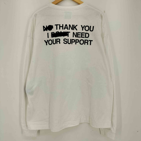 ウェイステッドユース WASTED YOUTH LONG SLEEVE T-SHIRT #2 / THANK YOU I NEED YOUR SUPPORT メンズ JPN:XXL