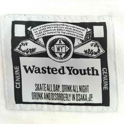 ウェイステッドユース WASTED YOUTH LONG SLEEVE T-SHIRT #2 / THANK YOU I NEED YOUR SUPPORT メンズ JPN:XXL