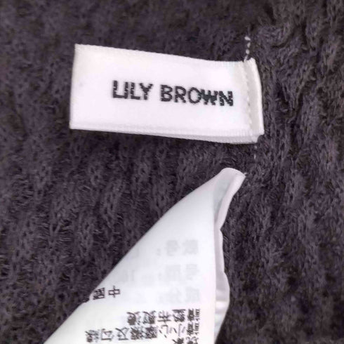 リリーブラウン Lily Brown ドロストミニフリルカーディガン レディース FREE