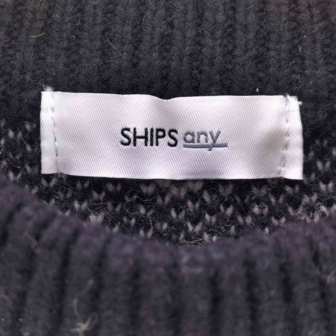シップスエニィ SHIPS any ドット ジャカード パフ プルオーバー レディース FREE