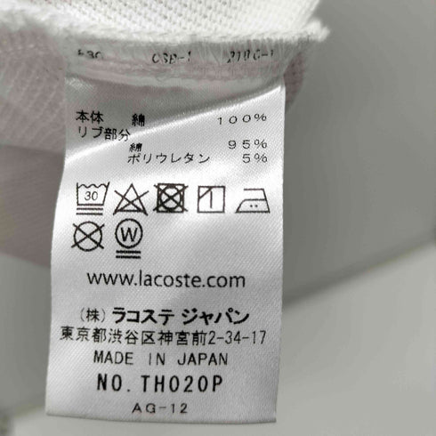 ラコステ LACOSTE ワニ刺繍 鹿の子 ポケットクルーネックTシャツ メンズ US5