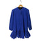 ザラ ZARA BLUISH RUFFLED SHIRT DRESS ステッチデザイン ノーカラーシャツワンピース レディース import:XL