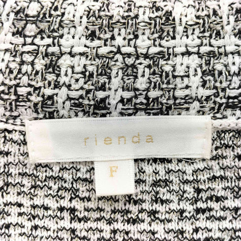リエンダ rienda 23SS クロップドWテーラードツイードKnit JK レディース FREE