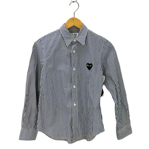 プレイコムデギャルソン PLAY COMME des GARCONS ハートモチーフ ストライプシャツ レディース JPN:M