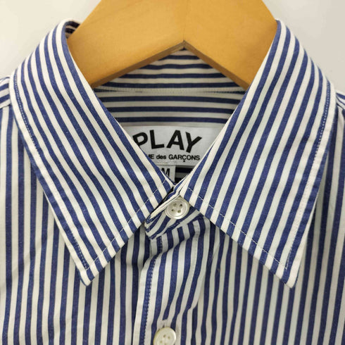 プレイコムデギャルソン PLAY COMME des GARCONS ハートモチーフ ストライプシャツ レディース JPN:M