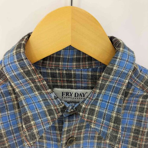FRY DAY ASSOCIATION チェックコットンレギュラーカラーシャツ メンズ import:L