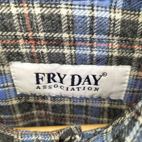 FRY DAY ASSOCIATION チェックコットンレギュラーカラーシャツ メンズ import:L