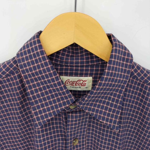 コカコーラ Coca-Cola チェックレギュラーカラーシャツ メンズ import:M