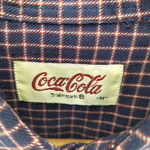 コカコーラ Coca-Cola チェックレギュラーカラーシャツ メンズ import:M