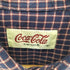 コカコーラ Coca-Cola チェックレギュラーカラーシャツ メンズ import:M