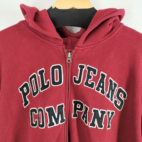 ポロジーンズカンパニーラルフローレン POLO JEANS COMPANY RALPH LAUREN 90s ロゴ刺繍 ハトメ ジップアップパーカー メンズ import:L