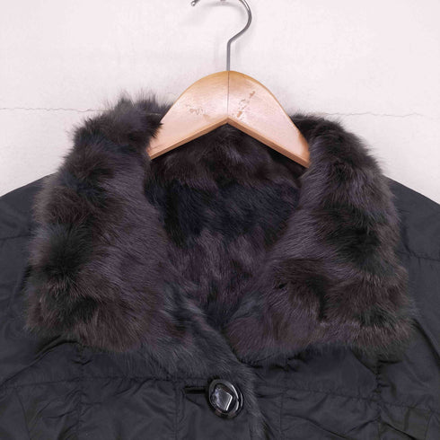 gianni lo giudice ロシアリス ファー シルク混 キルティングジャケット レディース