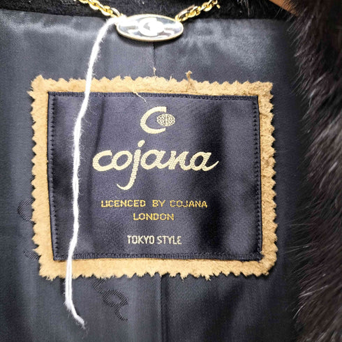 コジャーナ cojana wool & cashmere ミンクファー カシミヤ混 スタンドカラージャケット レディース