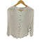 ザラ ZARA シワ加工 ラメ ノーカラーシャツ ブラウス レディース import:S