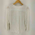ザラ ZARA シワ加工 ラメ ノーカラーシャツ ブラウス レディース import:S
