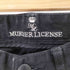 MURDER LICENSE バックポケットデザイン ダメージ加工ブラックデニム メンズ 42