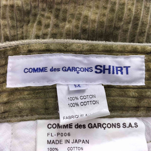 コムデギャルソンシャツ COMME des GARCONS SHIRT Corduroy Woven Shorts タックコーデュロイショートパンツ ジョーツ メンズ JPN:M