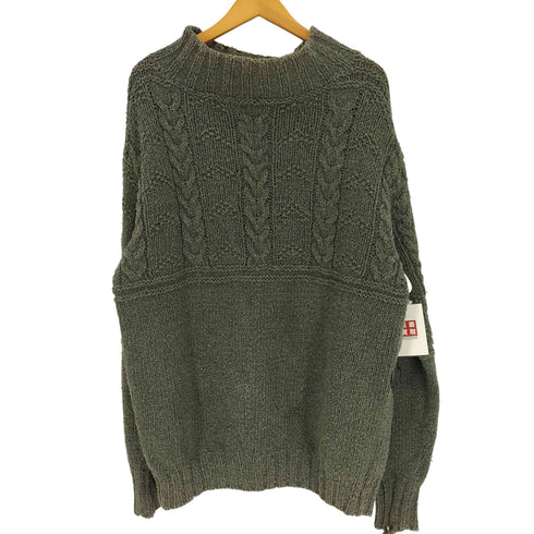 ポロバイラルフローレン Polo by RALPH LAUREN 90S HAND KNIT シルク ウール ケーブル ボトルネック ニット メンズ import:L