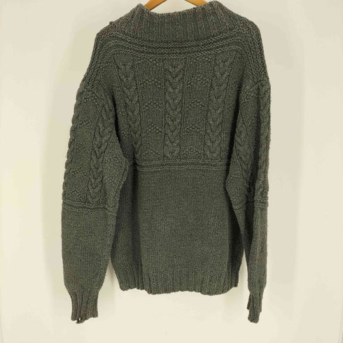 ポロバイラルフローレン Polo by RALPH LAUREN 90S HAND KNIT シルク ウール ケーブル ボトルネック ニット メンズ import:L
