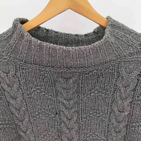 ポロバイラルフローレン Polo by RALPH LAUREN 90S HAND KNIT シルク ウール ケーブル ボトルネック ニット メンズ import:L