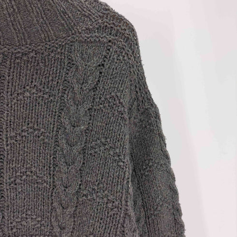 ポロバイラルフローレン Polo by RALPH LAUREN 90S HAND KNIT シルク ウール ケーブル ボトルネック ニット メンズ import:L
