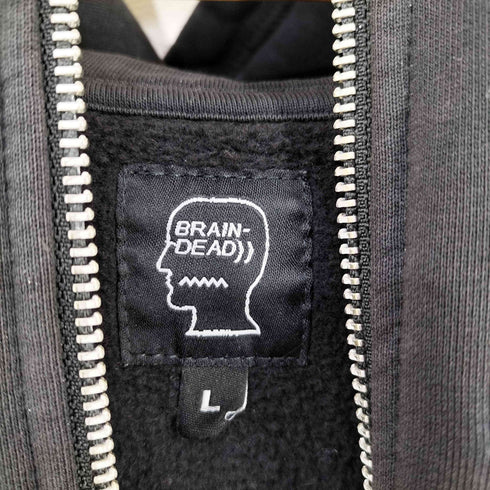 ブレインデッド BRAIN DEAD COLLEGIATE ZIP UP HOODIE メンズ import:L