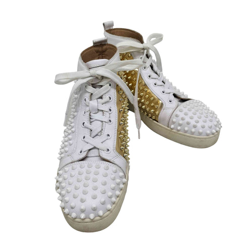 クリスチャンルブタン CHRISTIAN LOUBOUTIN スパイクスタッズ パテント レザー ハイカット スニーカー LOUIS SPIKES メンズ JPN:42