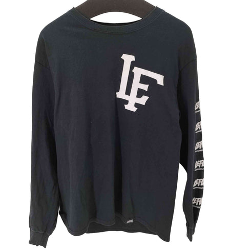 レフラー Leflah 両面プリントクルーネック長袖Tシャツ メンズ JPN:L