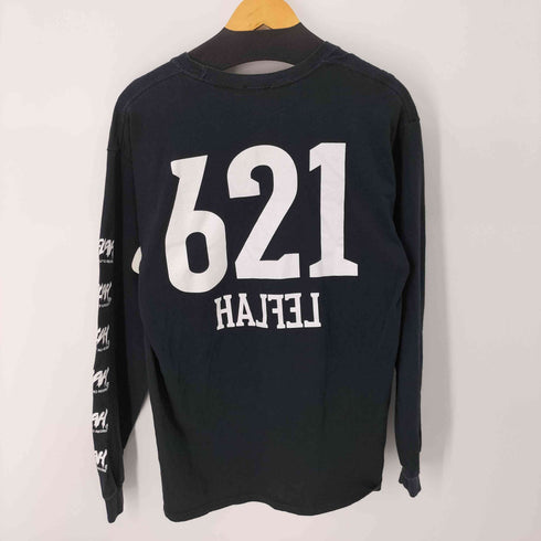 レフラー Leflah 両面プリントクルーネック長袖Tシャツ メンズ JPN:L